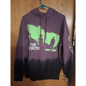 The Exorcist Movie Graphic Pullover Hoodie Men's Medium Purple Black Green